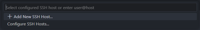 Add a new SSH host
