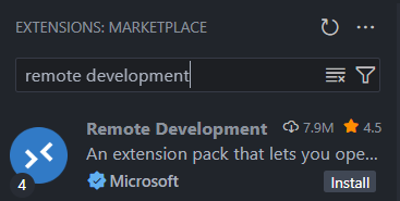 Remote Development extension pack