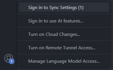 Sign in to sync settings
